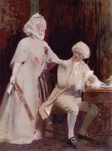 Miss Winifred Emery og hr. Cyril Maude i The School for Scandal (farvefoto) af English Photographer